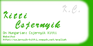 kitti csjernyik business card